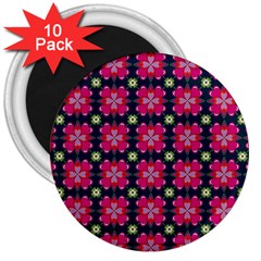 Pattern Of Hearts 3  Magnets (10 Pack)  by SychEva