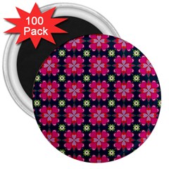 Pattern Of Hearts 3  Magnets (100 Pack) by SychEva