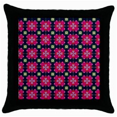 Pattern Of Hearts Throw Pillow Case (black) by SychEva