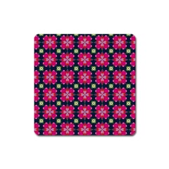 Pattern Of Hearts Square Magnet by SychEva