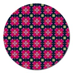 Pattern Of Hearts Magnet 5  (round) by SychEva