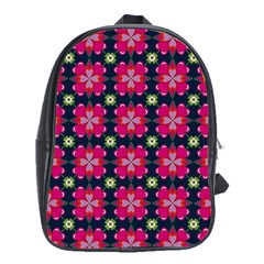 Pattern Of Hearts School Bag (xl) by SychEva