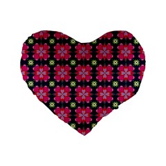 Pattern Of Hearts Standard 16  Premium Flano Heart Shape Cushions by SychEva