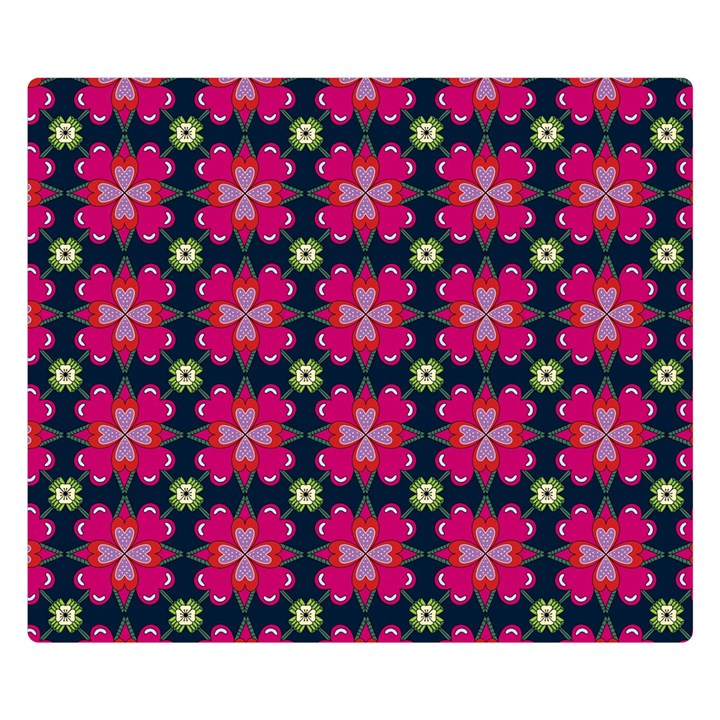 Pattern Of Hearts Double Sided Flano Blanket (Small) 