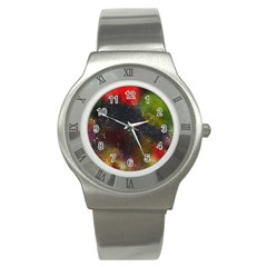 Abstract Paint Drops Stainless Steel Watch by goljakoff