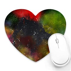 Abstract Paint Drops Heart Mousepads by goljakoff