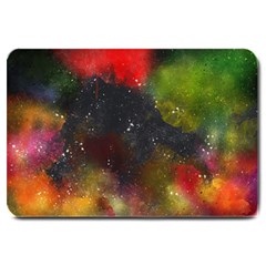 Abstract Paint Drops Large Doormat  by goljakoff