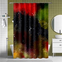 Abstract Paint Drops Shower Curtain 48  X 72  (small)  by goljakoff