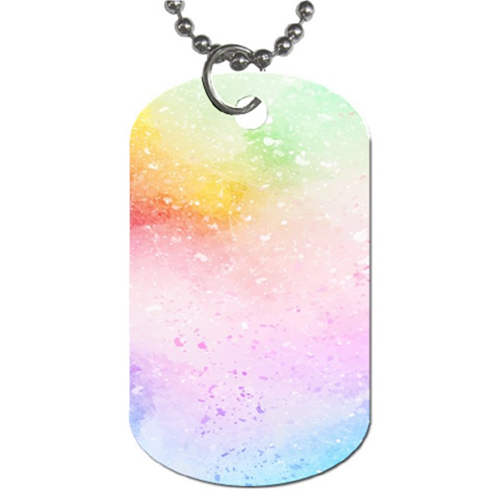 Rainbow paint Dog Tag (Two Sides)