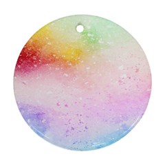 Rainbow Paint Round Ornament (two Sides) by goljakoff