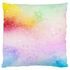 Rainbow Paint Large Flano Cushion Case (two Sides) by goljakoff