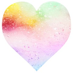 Rainbow paint Wooden Puzzle Heart