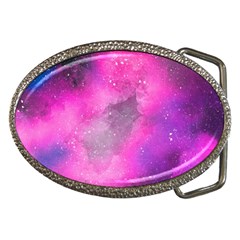 Purple Space Paint Belt Buckles by goljakoff