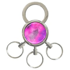 Purple Space Paint 3-ring Key Chain by goljakoff