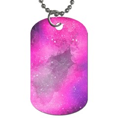 Purple Space Paint Dog Tag (one Side) by goljakoff