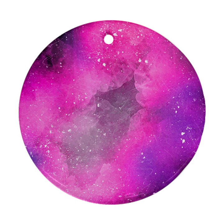 Purple space paint Round Ornament (Two Sides)