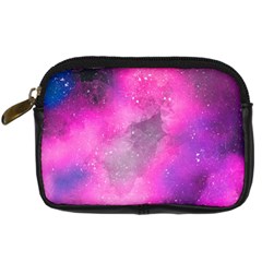 Purple Space Paint Digital Camera Leather Case by goljakoff