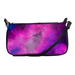 Purple Space Paint Shoulder Clutch Bag by goljakoff