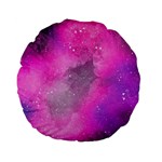 Purple space paint Standard 15  Premium Flano Round Cushions Front