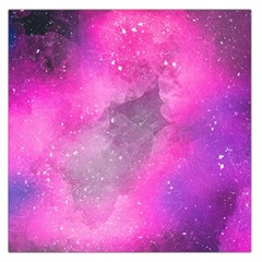 Purple Space Paint Large Satin Scarf (square) by goljakoff