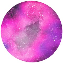 Purple Space Paint Wooden Puzzle Round by goljakoff