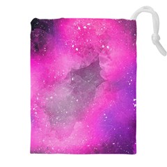 Purple Space Paint Drawstring Pouch (5xl) by goljakoff