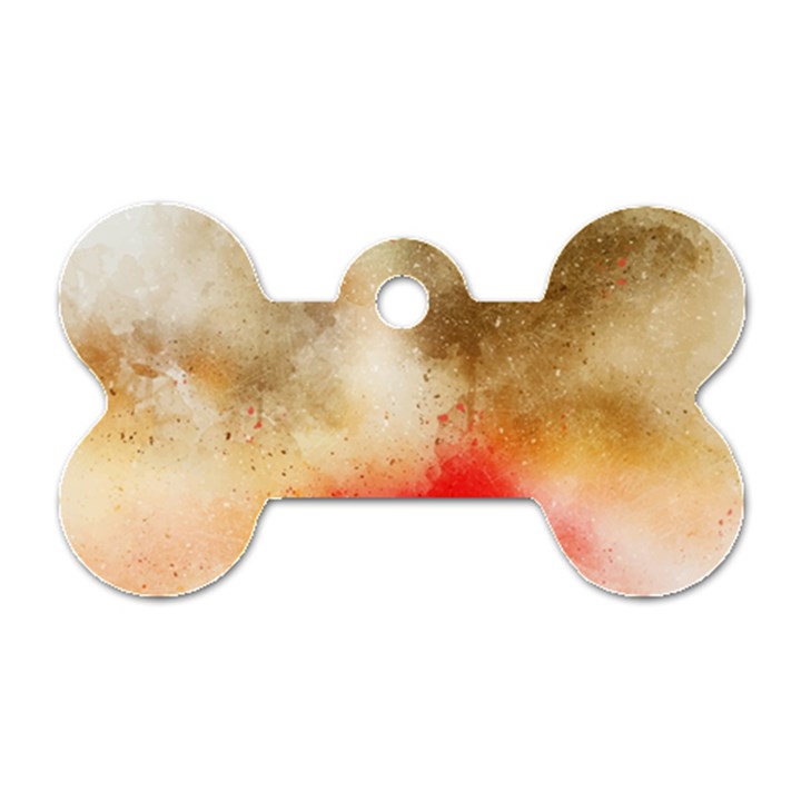 Gold drops Dog Tag Bone (One Side)