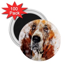 Dog Paint 2 25  Magnets (100 Pack) 