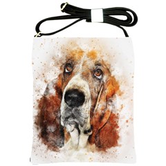 Dog Paint Shoulder Sling Bag by goljakoff