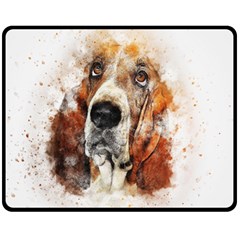 Dog Paint Double Sided Fleece Blanket (medium)  by goljakoff