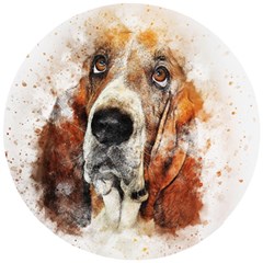 Dog Paint Wooden Puzzle Round