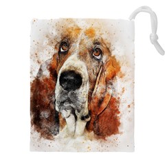 Dog Paint Drawstring Pouch (5xl) by goljakoff