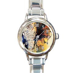 Elephant Mandala Round Italian Charm Watch by goljakoff