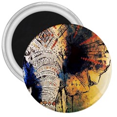 Elephant Mandala 3  Magnets by goljakoff