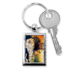 Elephant Mandala Key Chain (rectangle) by goljakoff