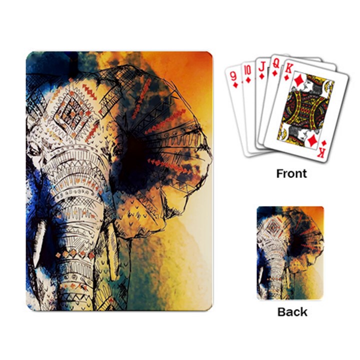 Elephant mandala Playing Cards Single Design (Rectangle)