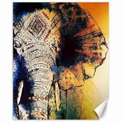 Elephant Mandala Canvas 16  X 20  by goljakoff