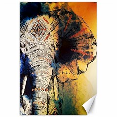 Elephant Mandala Canvas 20  X 30  by goljakoff