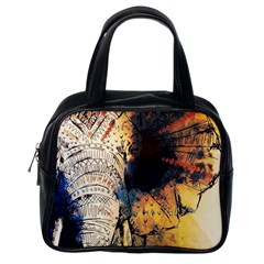 Elephant Mandala Classic Handbag (one Side) by goljakoff