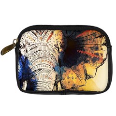 Elephant Mandala Digital Camera Leather Case by goljakoff