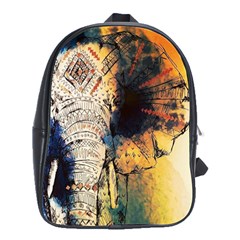 Elephant Mandala School Bag (large) by goljakoff