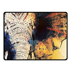 Elephant Mandala Fleece Blanket (small) by goljakoff