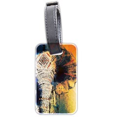 Elephant Mandala Luggage Tag (two Sides) by goljakoff