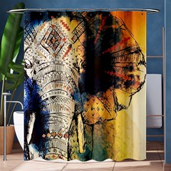 Elephant Mandala Shower Curtain 60  X 72  (medium)  by goljakoff