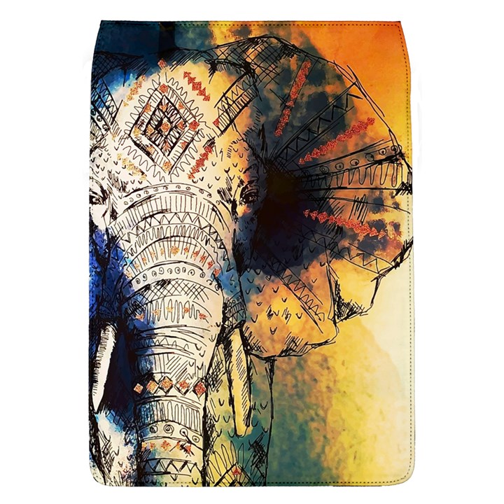 Elephant mandala Removable Flap Cover (L)