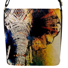 Elephant Mandala Flap Closure Messenger Bag (s) by goljakoff