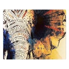 Elephant Mandala Double Sided Flano Blanket (large)  by goljakoff