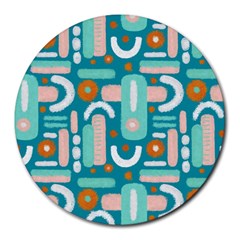 Abstract Shapes Round Mousepads by SychEva