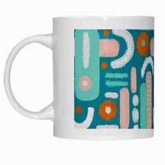 Abstract Shapes White Mugs by SychEva