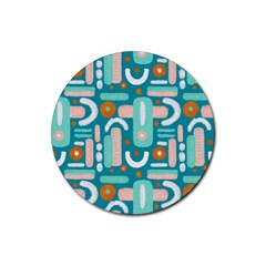 Abstract Shapes Rubber Coaster (round)  by SychEva